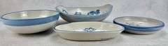 M.A. Hadley Pottery Bowls, Dog Dish, Olive/Pickle Dish