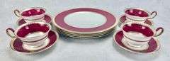 Wedgwood Bone China Ruby Ulander W1813 Dinner Plates, Cups & Saucers