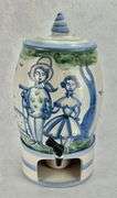 M.A. Hadley Pottery Large Drink Beverage Dispenser with Warming Base