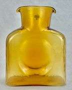 Blenko 2003 Amber Double Spout Water Bottle