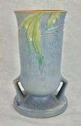Roseville Blue Velmoss II Double Handled Vase