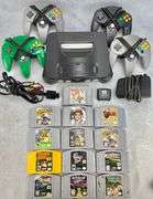Nintendo 64 N64 Console, (13) Games, (4) Controllers & Cords