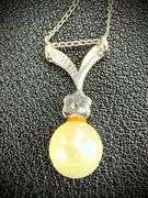14K White Gold & Pearl Necklace