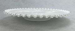 Fenton Milk Glass Silvercrest Cake Plate Stand