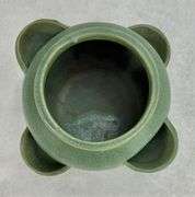 Green Pottery Strawberry/Hens & Chickens Pot