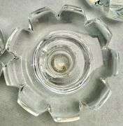 Orrefors Bowl & (4) Candleholders