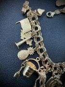 14K Yellow Gold Charm Bracelet w/ 18 Gold Charms