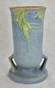 Roseville Blue Velmoss II Double Handled Vase