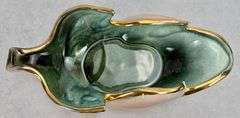 Hull Pottery Peacock Vase & Pink Leaf Dish 78 & 73