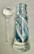 Judy Bruce Art Glass Swirl Perfume Bottle