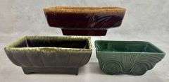 (3) Hull Pottery Planters