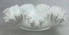 Fenton Milk Glass Silvercrest Bowl