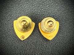 Pair 10K Yellow Gold Vintage Western Electric Telephone Employee Service Pins
