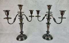 Pair Art. S. Co SPC 211 Silverplate Candelabras