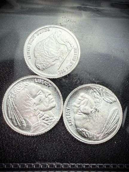 (30) Silver Buffalo Rounds 1/10 Troy Oz Each 3 Oz Total