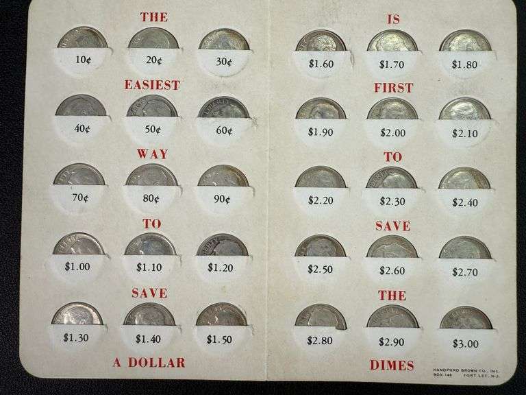 (6) Vintage Silver Dime Saver Books $18 FV