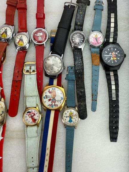 (24) Vintage Watches Disney, Political, Timex
