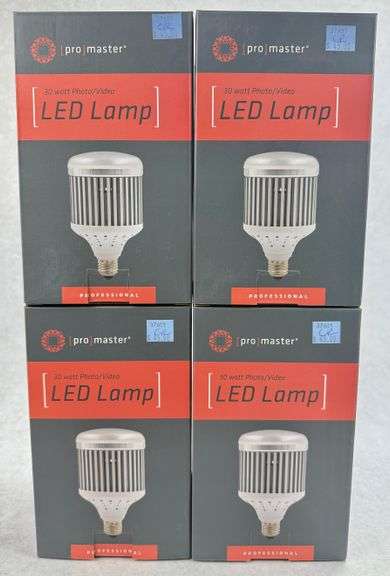 (4) NEW Promaster 30w LED Lamp Bulbs