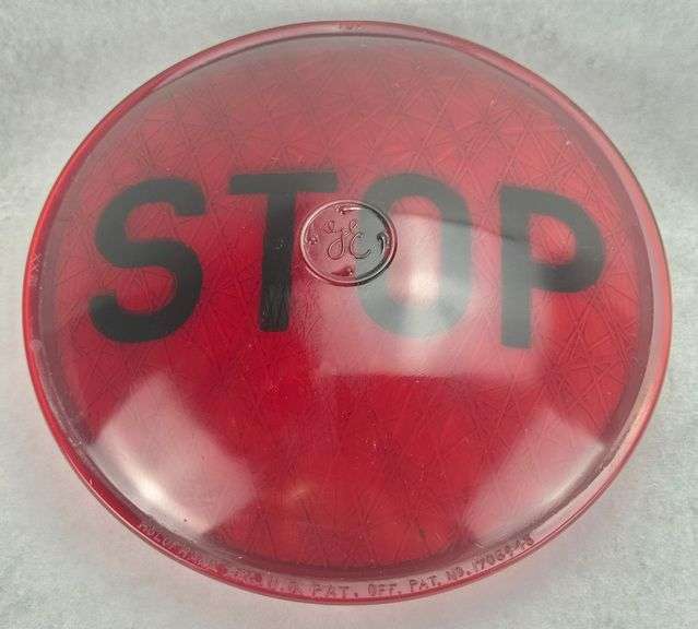 (3) GE General Electric 8.25" Traffic Signal Lens Railroad GO STOP