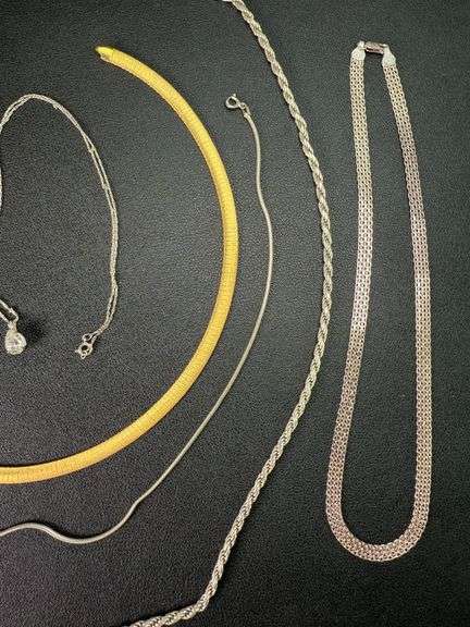 (6) Sterling Silver Necklaces & Chains