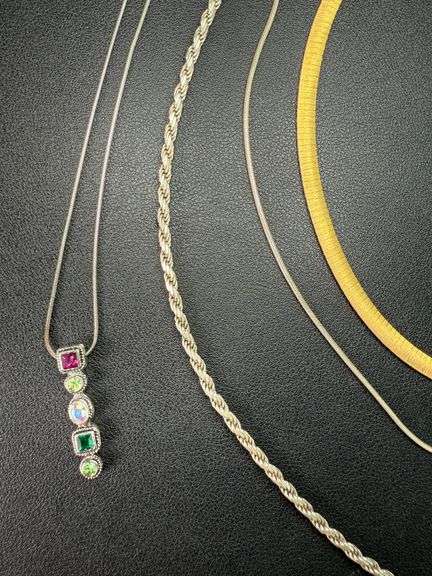 (6) Sterling Silver Necklaces & Chains