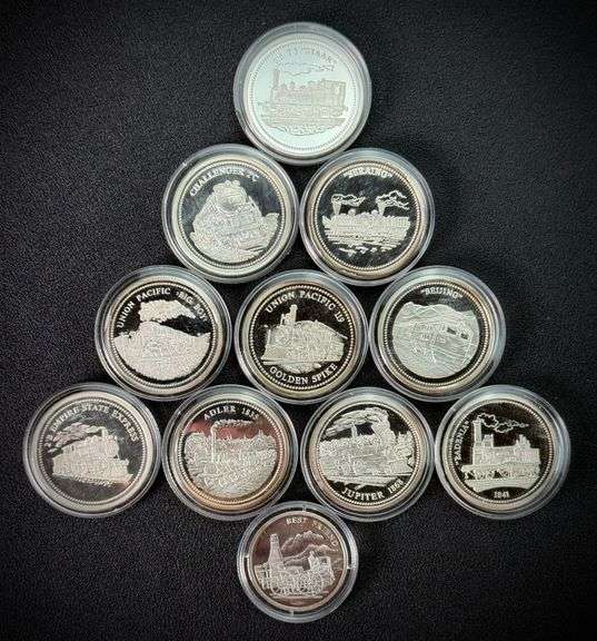 American Mint History of Railroads .999 Fine Silver Coins