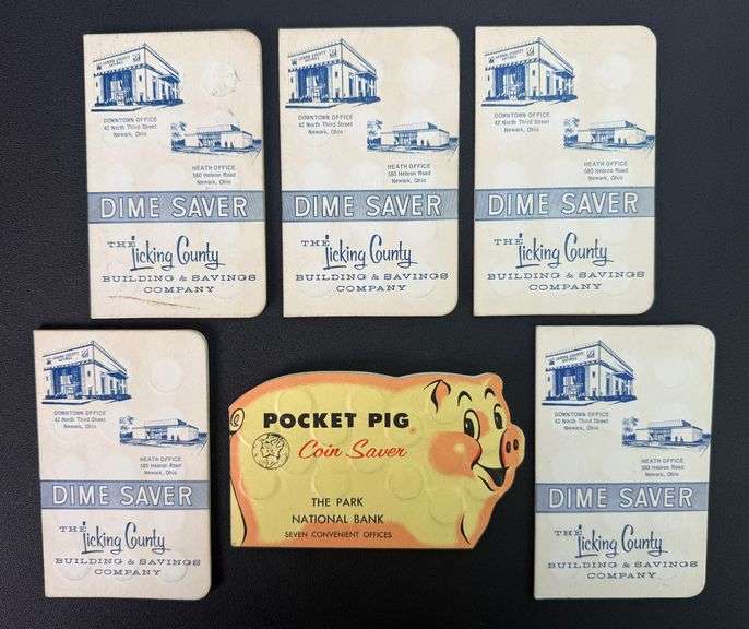 (6) Vintage Silver Dime Saver Books $18 FV