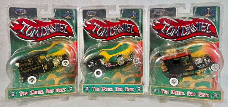 (3) Toy Zone Tom Daniel Rad Ratz Diecast Cars