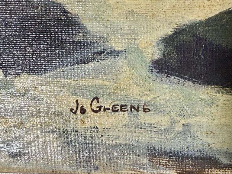Original Seascape Oil Painting on Canvas Signed Jo Greene