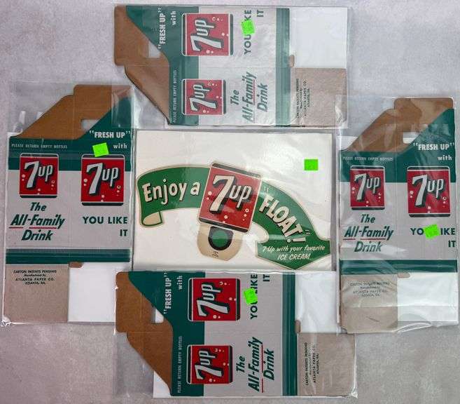 Vintage 7up Advertisements & Carriers
