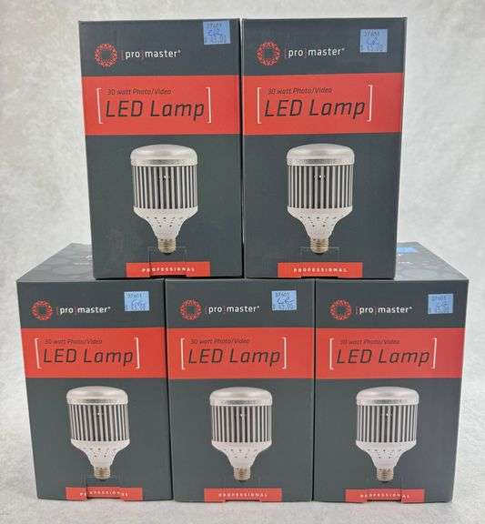 (5) NEW Promaster 30w LED Lamp Bulbs