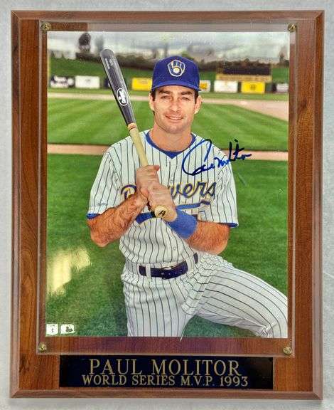 SIGNED Paul Molitor 8x10 Photo Plaque AUTO