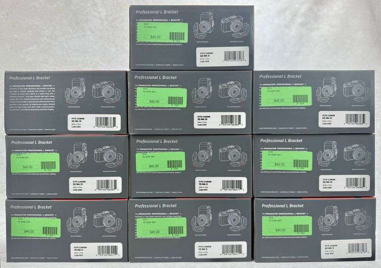 (10) NEW Promaster Professional L Bracket Canon