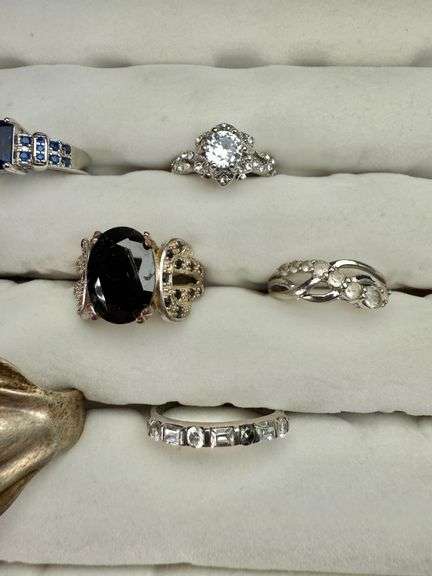 (10) Sterling Silver Rings