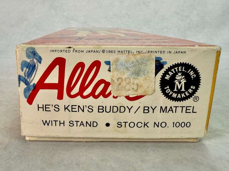 Vintage 1963 Mattel Allan Ken's Buddy No. 1000 Barbie Doll w/ Box