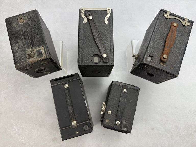 (5) Vintage Box Cameras Film Kodak Brownie