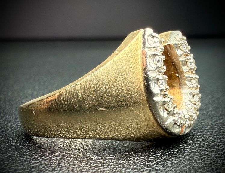 10K Yellow Gold Horseshoe Ring