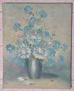 Original Floral Oil Painting on Canvas Signed Peters