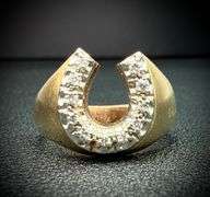 10K Yellow Gold Horseshoe Ring