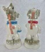 Pair 1968 Jim Beam Whiskey Political Decanters Donkey & Elephant