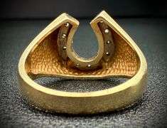 10K Yellow Gold Horseshoe Ring