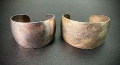 (2) Silver Cuff Bracelets