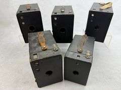(5) Vintage Box Cameras Film Kodak Brownie 2A
