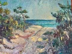 Original Seascape Oil Painting on Board Signed V. Lewis