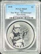 2018 Niue Star Wars Stormtrooper Silver $2 First Strike PCGS MS69