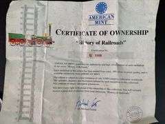 American Mint History of Railroads .999 Fine Silver Coins
