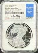 2016 W American Eagle Silver Dollar NGC PF 70 Ultra Cameo 30th Anniv Lettered Edge