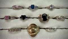 (10) Sterling Silver Rings