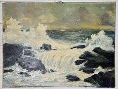Original Seascape Oil Painting on Canvas Signed Jo Greene