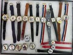 (20) Vintage Watches, Mickey, Minnie, Political